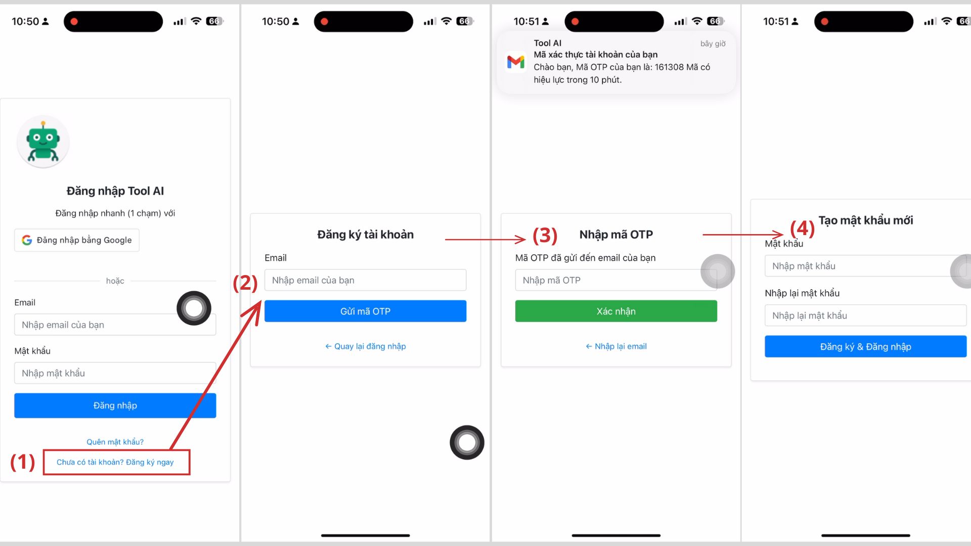 Đăng ký tài khoản Tool Tài Xỉu IOS